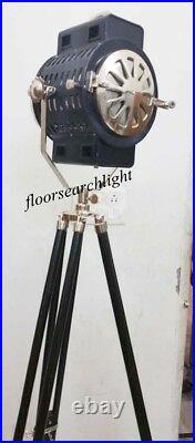 Nautical Spot Light Floor Lamp Marine Vintage INDUSTRIAL With Tripod Stand Decor