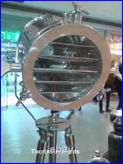 Nautical Spot Light Steel Searchlight Studio Floor Lamp With Steel Tripod