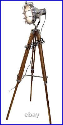 Nautical Spot Search Light Lamp With Tripod Stand Spot Floor Lamp Home Decor