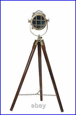 Nautical Spotlight Collectable Searchlight Spot Light Studio Tripod Floor Lamp