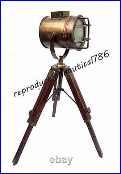 Nautical Tripod Desktop Floor Lamp Modern Desk Searchlight Lamp Decor