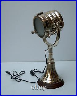 Nautical studio spotlight table lamp with wooden base home & office decorative