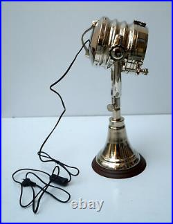 Nautical studio spotlight table lamp with wooden base home & office decorative