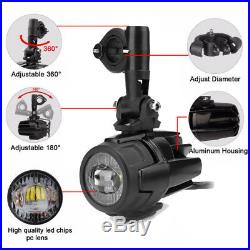 New 1 Pair 40W Motorcycle LED Fog Spot Light Driving Lamp For BMW R1200GS F800GS