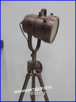 New Classical Copper Floor Lamp Theater Spot Light With Tripod