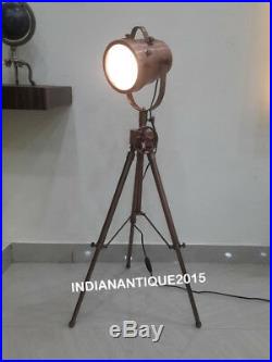 New Classical Copper Floor Lamp Theater Spot Light With Tripod