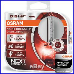 OSRAM Xenarc Night Breaker Laser D1S Xenon Car Headlight Bulbs (Twin)