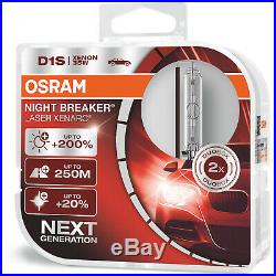 OSRAM Xenarc Night Breaker Laser D1S Xenon Car Headlight Bulbs (Twin)