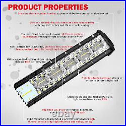 Offroad 42Inch LED Work Light Bar Spot Flood Combo Straight Roof Fog Lamp + Wire