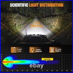 Pair 5 inch LED Work Light Laser Pods Spot Flood Fog Lamp Offroad Driving Truck