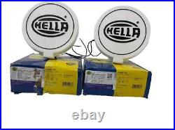 Pair Hella Comet 500 Driving Lamp Yellow Spot Light With Cover Universal Fit