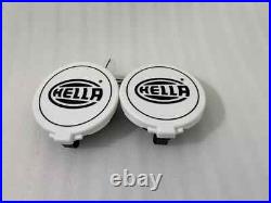 Pair Hella Comet 500 Driving Lamp Yellow Spot Light With Cover Universal Fit