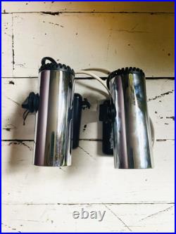 Pair Of Adjustable wall Lamps spotlights design Targetti vintage 70s Italy