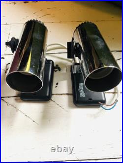 Pair Of Adjustable wall Lamps spotlights design Targetti vintage 70s Italy