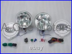 Pair Universal Hella Comet 500 Driving Lamp White Spot Light + Cover & Bulb
