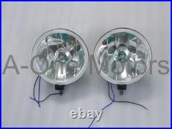 Pair Universal Hella Comet 500 Driving Lamp White Spot Light + Cover & Bulb