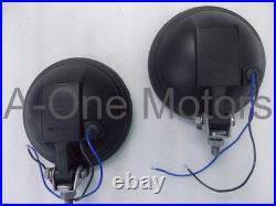 Pair Universal Hella Comet 500 Driving Lamp White Spot Light + Cover & Bulb