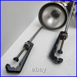 Pair Vintage Industrial Marler Hayley Barnet Clamp Fitting Spotlight Lamps