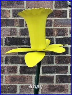 Peter Bliss Yellow Daffodil Floor Lamp Rare 1980s Pop Art Retro Light Vintage
