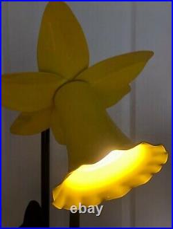Peter Bliss Yellow Daffodil Floor Lamp Rare 1980s Pop Art Retro Light Vintage