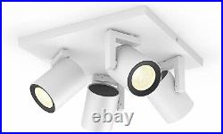 Philips Hue Argenta White & Colour Ambiance Smart 4x Ceiling Spotlight Plate LED