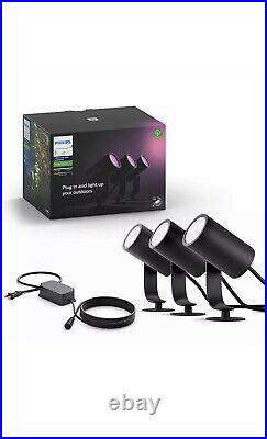 Philips Hue Lily Spot Base Kit Outdoor Smart Colour Lighting 3 Piece Sealed