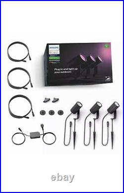 Philips Hue Lily Spot Base Kit Outdoor Smart Colour Lighting 3 Piece Sealed