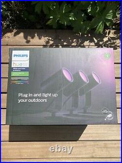 Philips Hue Outdoor Garden Lily Spotlight White and Colour Set of 3