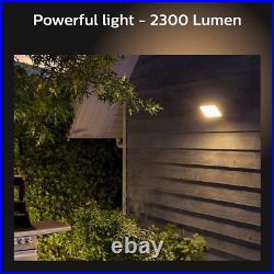 Philips Hue Welcome White LED Smart Outdoor Wall Light. Works with Alexa