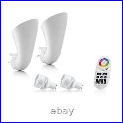 Plugin GU10 Spotlight Uplighter Wall Wash Light Plug Socket Lamp with Colour