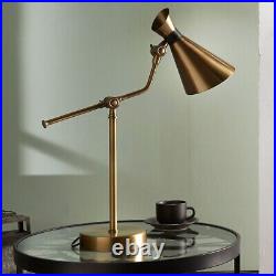 Quirky Retro Desk Lamp Antique Brass Megaphone Study Task Gold Table Lamp