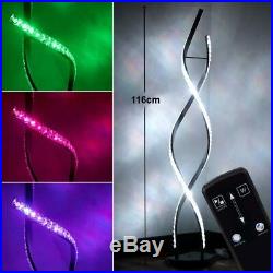 RGB LED floor lamp crystal spotlight REMOTE CONTROL chrome stand lamp dimmable
