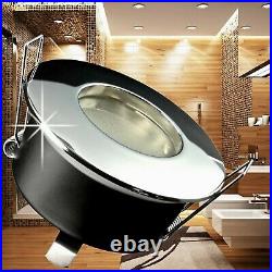 RW-1 LED Bathroom Recessed Spotlight IP65 chrome glossy incl. LED GU10 5W Warm White 230V