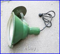 Rare Vintage Crouse Hinds Syracuse N. Y. Green Porcelain Spotlight Search Light