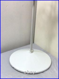 Rare, Vintage Retro Habitat Twin Chrome & White Adjustable Spot Light Floor Lamp