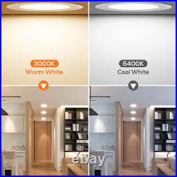 Recessed LED Ceiling Lights 4-20W Ultra Slim Round Flat Panel Bathroom Spot Lamp