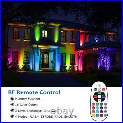 Remote 12V RGB Garden Spotlight Path Lawn Lamps Outdoor Waterproof Spike Lights