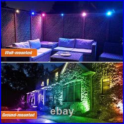 Remote 12V RGB Garden Spotlight Path Lawn Lamps Outdoor Waterproof Spike Lights