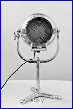Restored Vintage Strand Patt 123 Theatre Spot Light Profile Lamp + Table Stand