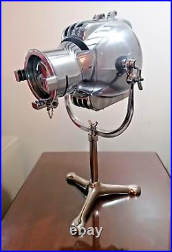 Restored Vintage Strand Patt 123 Theatre Spot Light Profile Lamp + Table Stand