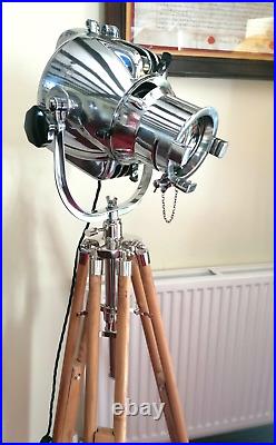 Restored Vintage Strand Patt 23 Mkii Theatre Spot Light Profile Lamp With Tripod