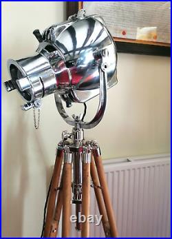 Restored Vintage Strand Patt 23 Mkii Theatre Spot Light Profile Lamp With Tripod