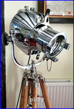 Restored Vintage Strand Patt 23 Mkii Theatre Spot Light Profile Lamp With Tripod