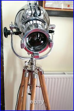Restored Vintage Strand Patt 23 Mkii Theatre Spot Light Profile Lamp With Tripod
