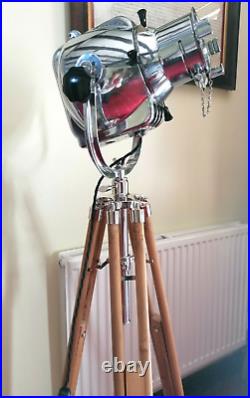Restored Vintage Strand Patt 23 Mkii Theatre Spot Light Profile Lamp With Tripod