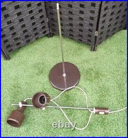 Retro Mid-century Danish Double Brown Adustable Shades Spotlight Floor Lamp