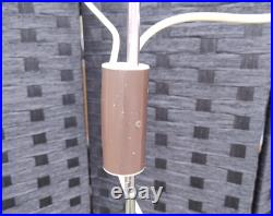 Retro Mid-century Danish Double Brown Adustable Shades Spotlight Floor Lamp