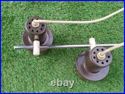 Retro Mid-century Danish Double Brown Adustable Shades Spotlight Floor Lamp