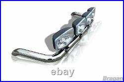 Roof Bar + Clamps For Iveco Daily 1999-2006 Stainless Steel Spot Lamp Light Bar
