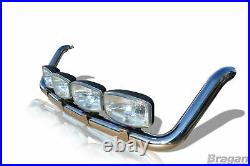 Roof Bar For Iveco Daily 2014+ Polished Stainless Steel Top Spot Lamps Light Bar